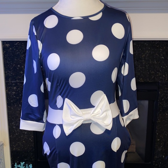 Navy/White dress - Picture 2 of 4